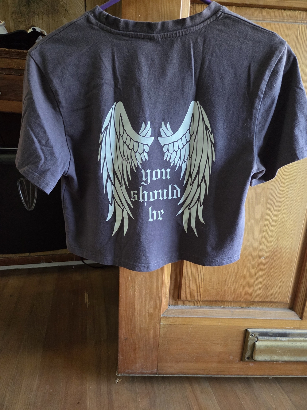 Cropped "Who's Afraid Of Little Old Me tee - Picture 2 of 7